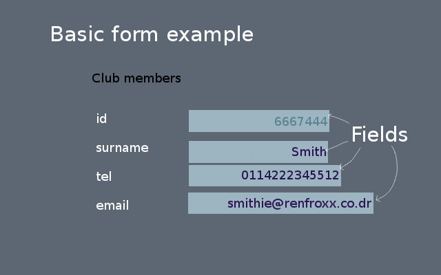 Basic database form